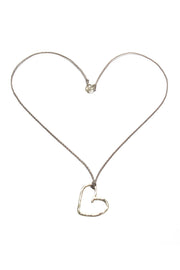 Heart Necklace Nude Cord