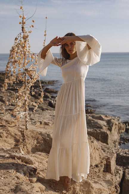 Pia Gathered Tier Maxi Dress | Made to Order - Soler London