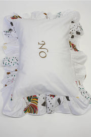 Embroidered Yes / No scatter cushion