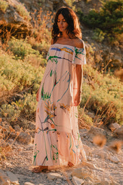 Thalia Flair Sleeve Maxi Dress | Bespoke it!