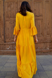 Pia Gathered Tier Maxi Dress - Soler London - Alex Al-Bader