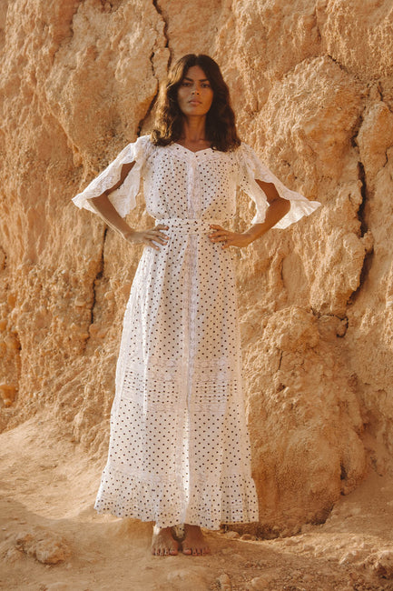 San Tropez Full Skirt Maxi Dress - Soler London